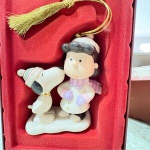Lenox Peanuts Snoopy and Lucy Ornament- Lucy’s Christmas Smooch